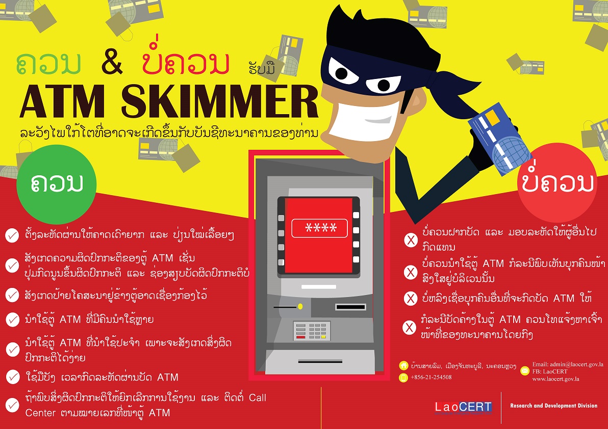 ຄວນ & ບໍ່ຄວນ ATM SKIMMER